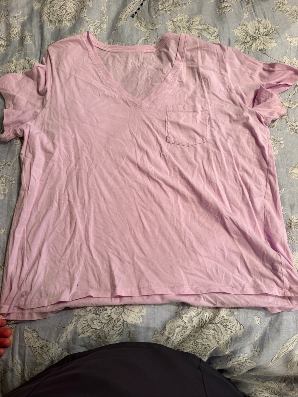 GAP Light Pink V-Neck Pocket Tee
